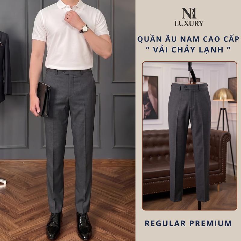 Quần Âu Nam Cao Cấp VNXK chất vải Cháy Lạnh, Mềm Mịn, Mát Lạnh, Phong Cách Thanh Lịch, Chỉn Chu, N103