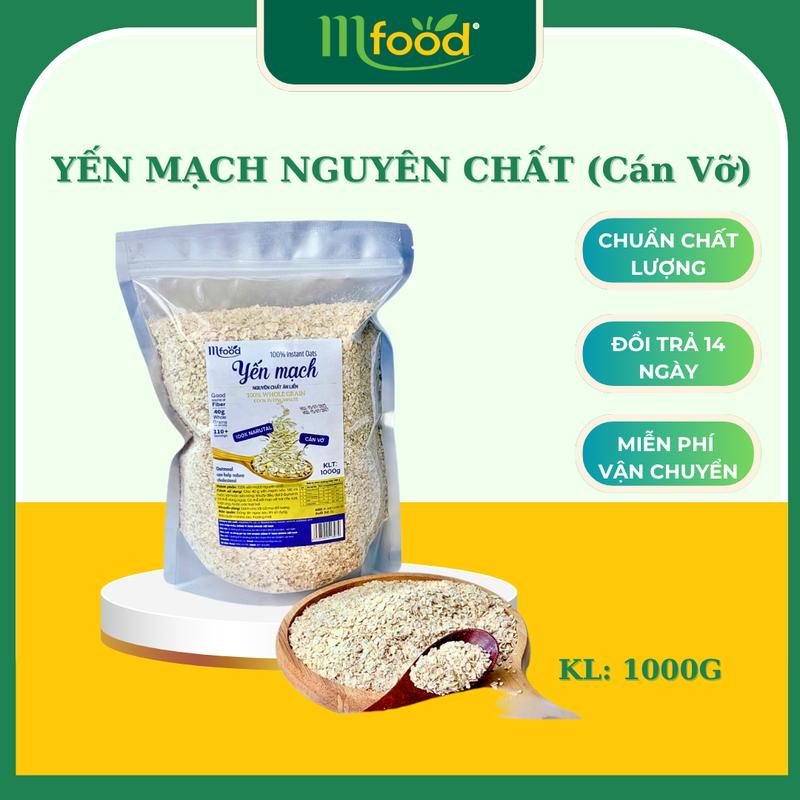  Yến Mạch 100% Nguyên Chất - Sự Lựa Chọn Tốt Nhất Cho Sức Khỏe Túi 1kg Mfood Bag Organic  Cán Vỡ  