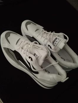 Product Review of CANIKOREA Pionyx Sepatu Pria Kasual Sneaker List Garis Black Casual Sport Sol Karet M8117 from A**4 0