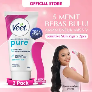 Veet Senstive Pure Formula Aloe Vera Extract 25gr x2 - Krim Penghilang Bulu