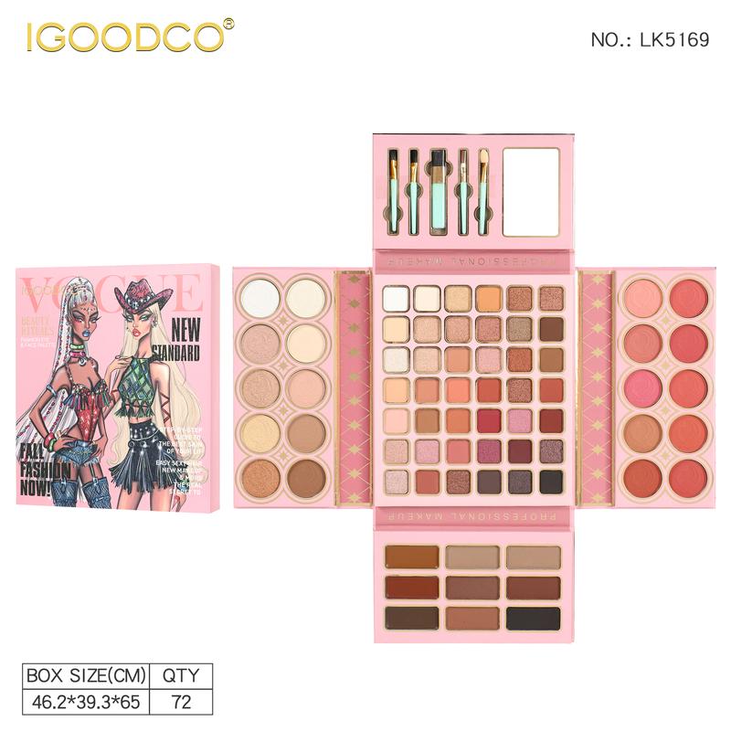 Bảng Phấn Mắt Lì Ánh Ngọc Trai Không Bay, Dễ Thoa, IGOODCO, 72 sắc thái