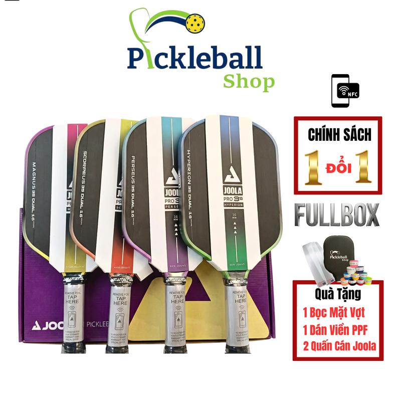 Vợt Pickleball Joola 3S Dual hàng Fullbox Joola có check NFC mặt carbon siêu nhám phù hợp mọi trình độ.