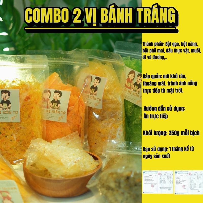 COMBO 2 BỊCH BÁNH TRÁNG  [mỗi vị 250gr, 2 bịch 2 vị 500g]