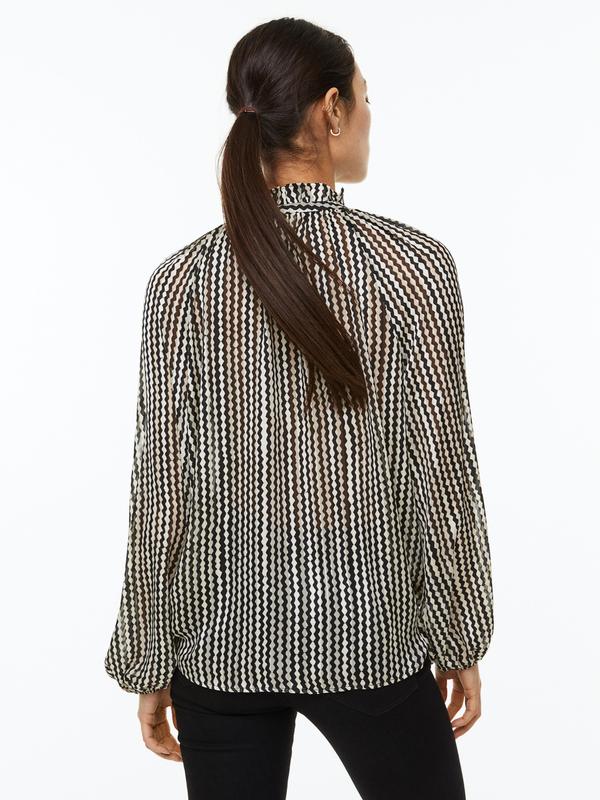 Blouse Lengan Panjang Tie-Neck - 4666 3