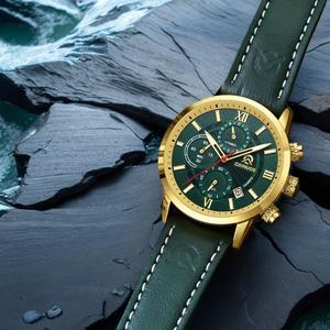 นาฬิกาผู้ชาย CAINUOS ปฏิทิน หกพิน เสื้อผ้ากลางแจ้ง จับคู่ควอตซ์กันน้ำ