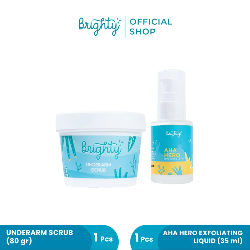 Brighty Aha Hero Serum X Underarm Scrub Exfoliating Liquid Perawatan Tubuh Melembutkan 0
