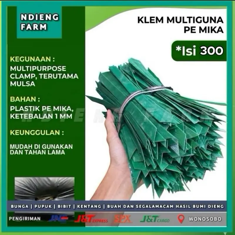 Sujen Jepit Mulsa Isi 300 Pcs Pengait Mulsa Plastik untuk Pertanian dan Perkebunan