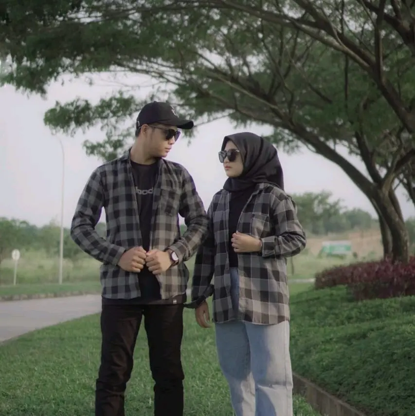 GinCo-Kemeja Flanel Pria Kualitas Premium Lengan Panjang Unisex