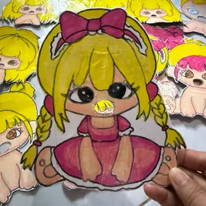 Boneka lucu imut dari kertas