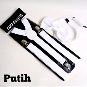 Paketan Suspender Pria Dan Wanita Suspender-Putih