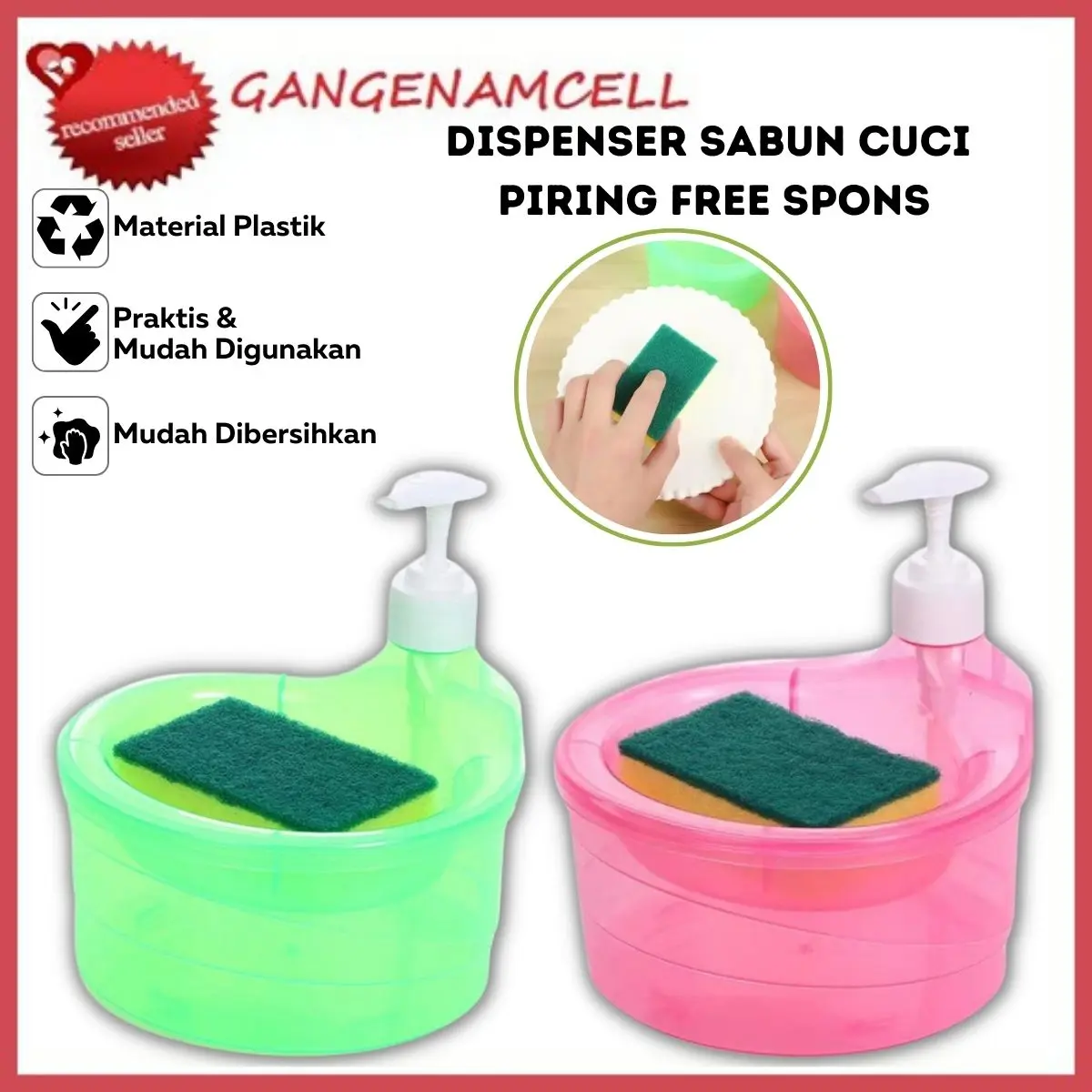 Tempat Sabun Cuci Piring Model Bulat Soap Pump Dispenser Botol Viral