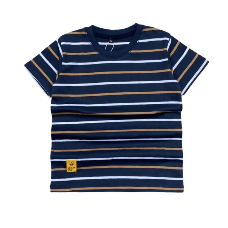 Baju Kaos Anak Laki Laki Motif Salur Umur 1-12 Tahun Cotton Combed Distro Kids Bunda Perempuan 7