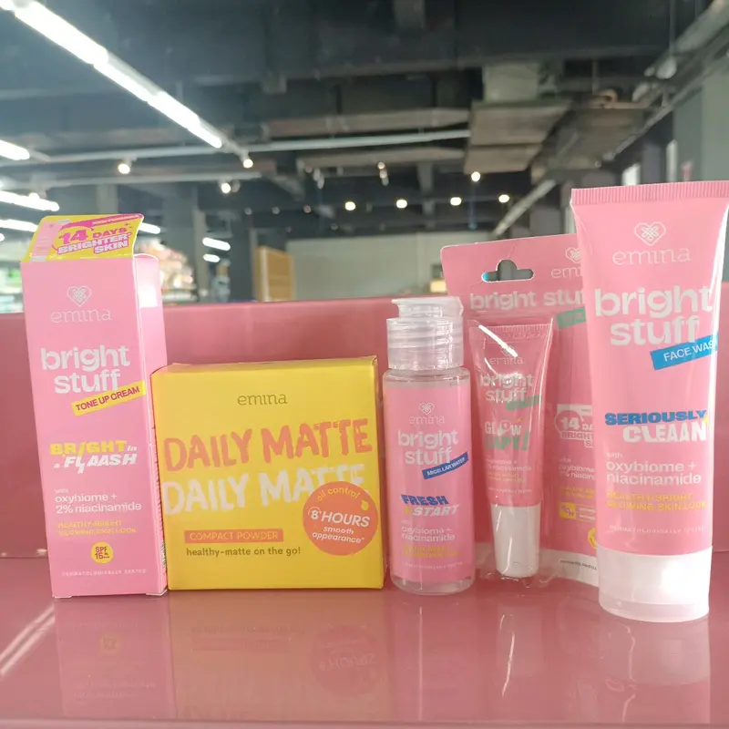 EMINA PAKET BUNDLING BRIGHT STUFF UNTUK CEPAT MENCERAHKAN KULIT WAJAH FREE GIFT 4