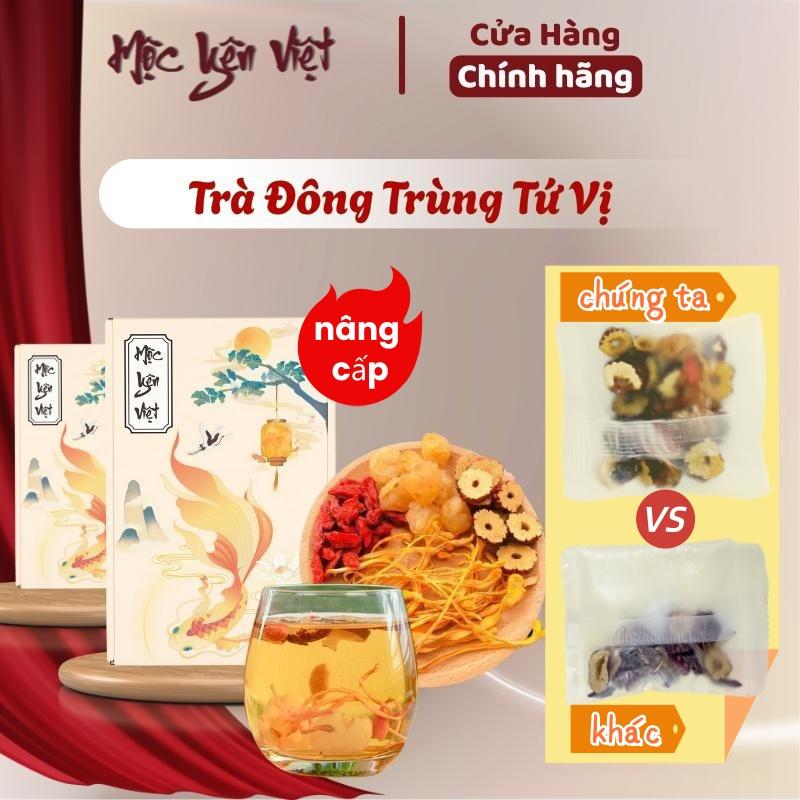 Trà Đông Trùng Tứ Vị Nguyên Liệu Kỷ Tử Long Nhãn Táo Đỏ Nấm Đông Trùng - Mộc Yên Việt