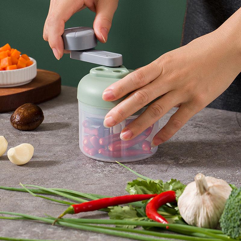 Product Introduction of 250ML Garlic Whiz: Manual Garlic Masher & Press Adjustable Speed- Crush, Chop,Mince in Seconds Garlic, chili, radish, onion, mushroom Kitchen Essentials 3