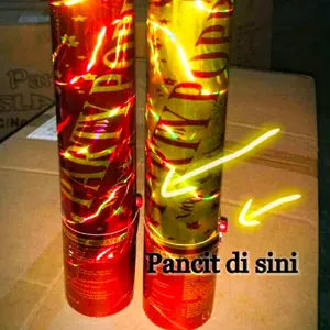 confetti 30 /40/50 cm model tombol party pooper satuan prakash