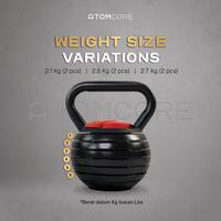 Gambar 18KG Adjustable Kettlebell Atomcore Kettle bell 40lbs Dumbell dari Atomcore Official Kota Administrasi Jakarta Timur 3 Tokopedia