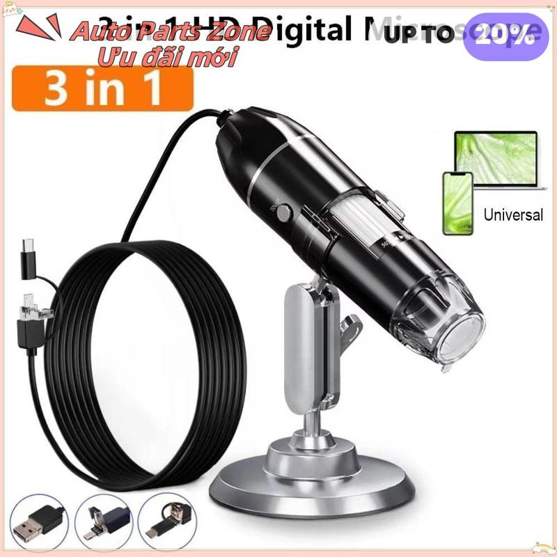 Auto Parts Zone Di động Độ phóng đại 1600X Camera kính hiển vi kỹ thuật số 8…