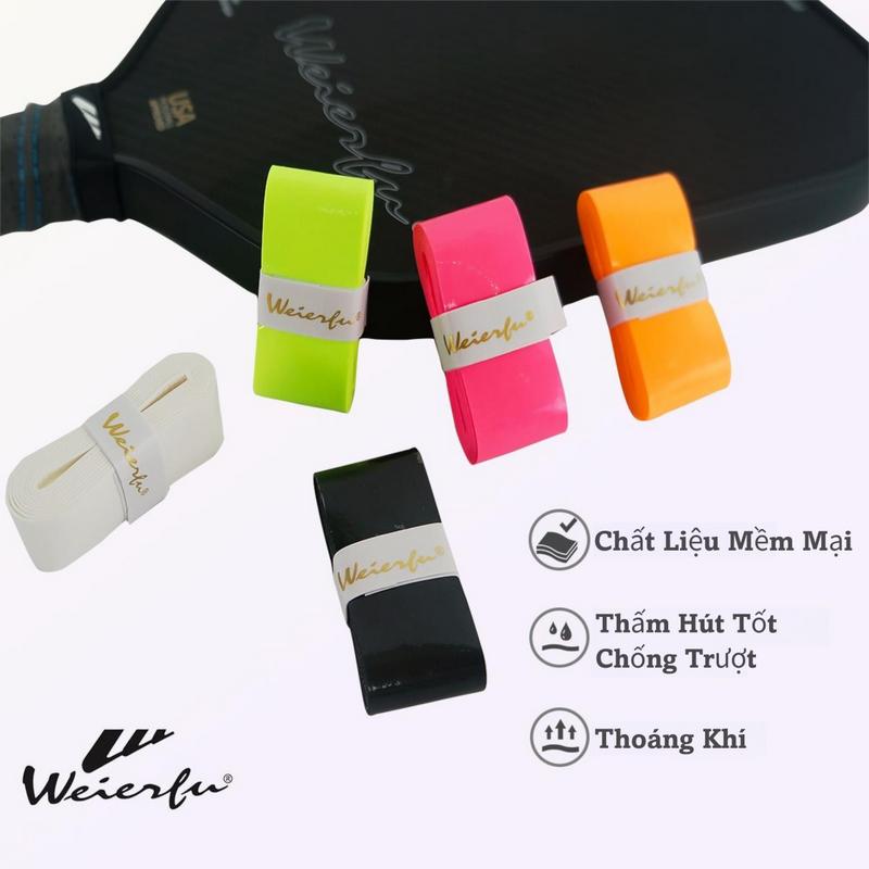 Quấn Cán Vợt Pickleball Thấm Hút Chống Trượt Tay Cầm  Weierfu, Bộ Pax 3,Quấn Tay Cầm Vợt Tennis, Chống Mồ Hôi, Băng Quấn Thể Thao Chống Trượt vợ trất đẹp Phụ Kiện Sport Nam