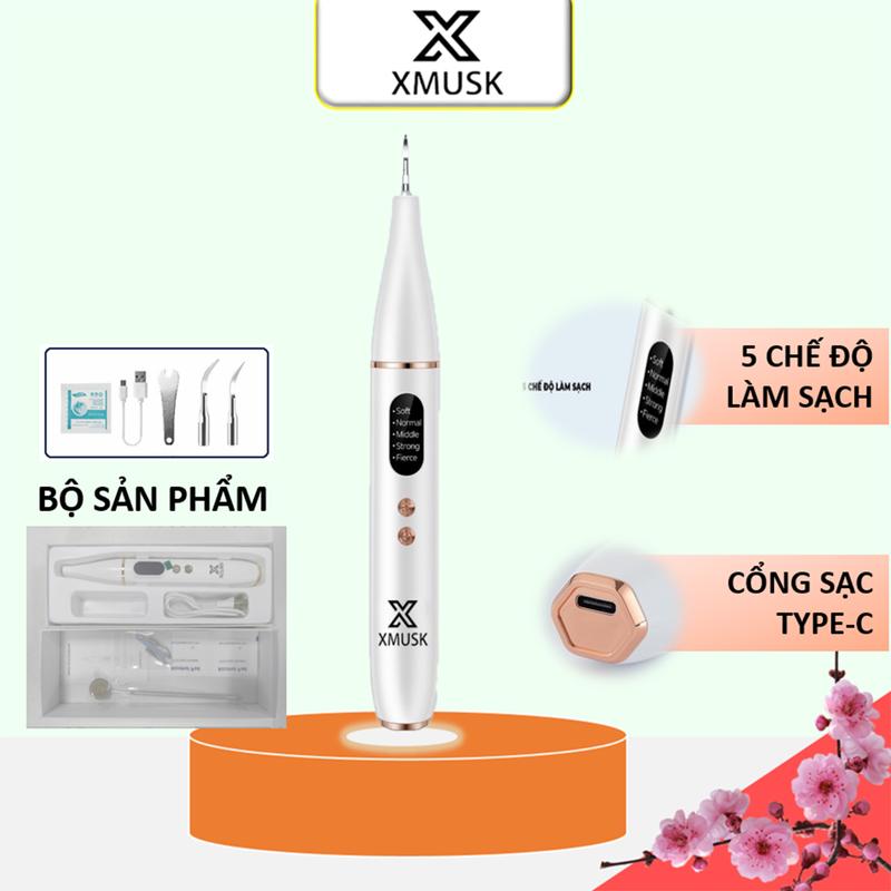 Máy Lấy Cao Răng Tại Nhà XMUSK Làm Sạch Mảng Bám Tặng quà gương soi