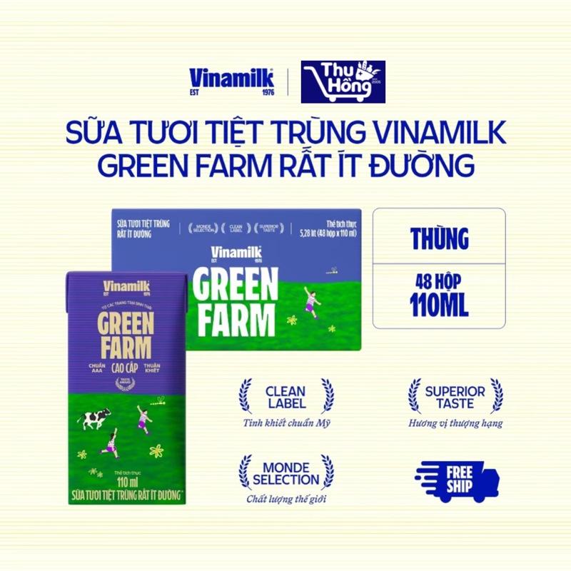  Thùng 48 hộp 110ml Vinamilk Green Farm rất ít đường 