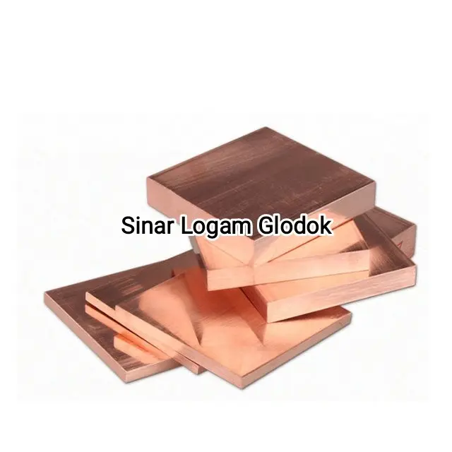 plat tembaga tebal 5mm x 80mm x 80mm tembaga muni import