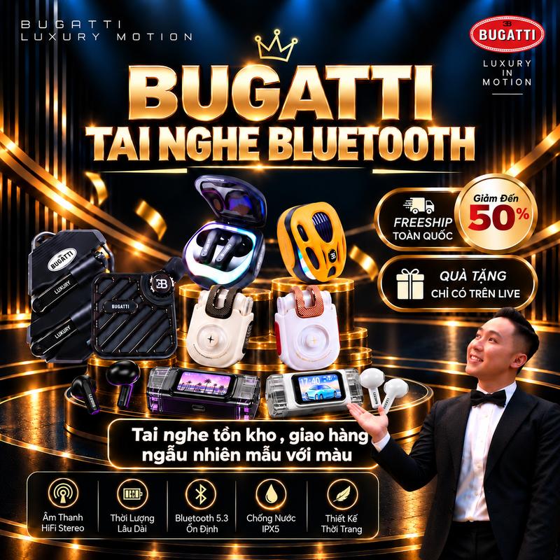 Tai Nghe Bugatti Tồn kho giao hàng ngẫu nhiên mẫu với màu, giao hàng ngẫu nhiên