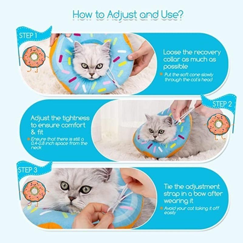 Product Introduction of XS/S/M/L Cat Elizabeth Collar Doughnut Shape Recovery Collar Protective E-Collar Anti Lick Kucing Adjustable Collar Neck Cone Collar 21