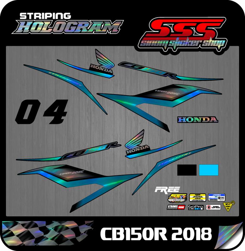 Stiker Striping Ori Hologram Honda CB150R 2018 List Motor CB150R V3 7