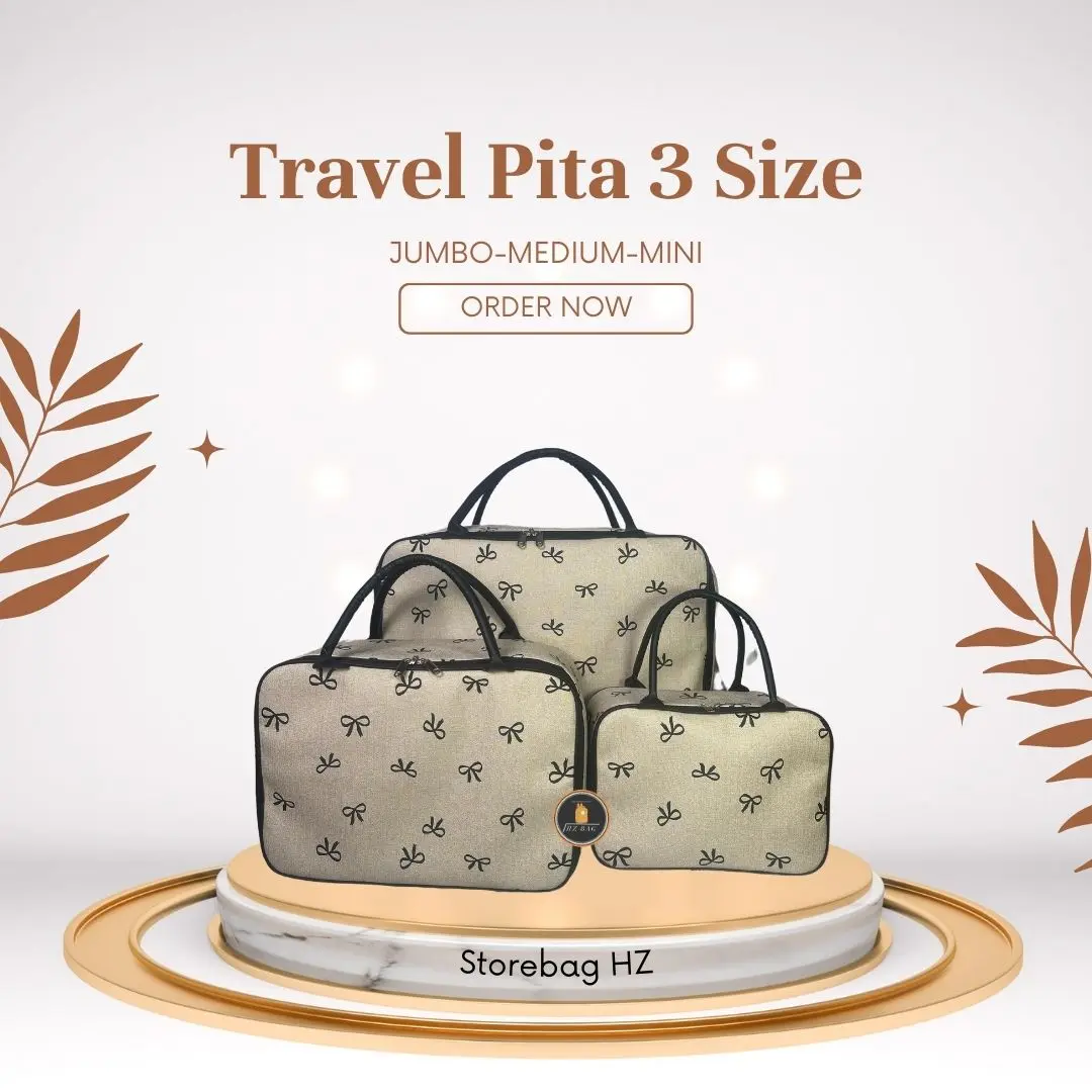 TRAVEL BAG KULIT WATERPROOF MOTIF PITA / TAS KOPER / TAS TRAVELLING / TAS PERSALINAN / TAS PAKAIAN