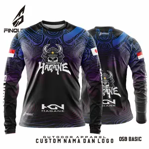 FINQUEST Jersey Mancing blue samurai bisa custom nama dan logo
