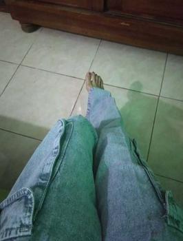 Product Review of Cargo Denim Pasir Putih Highwaist Loose Celana Jeans Wanita Korea from a**a 0