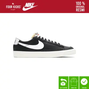 Nike Blazer Low VTG 77 Black White Leather DA6364 001 - 100% ORIGINAL RESMI