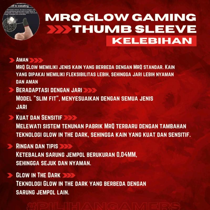 GRATIS BOX MINI - Sarung jempol Game ff Evos Gaming Anti Keringat Basah Super Sensitif Premium 4