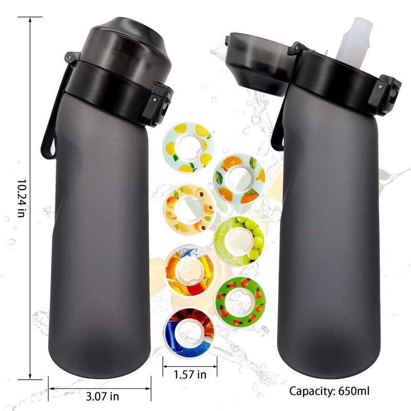 【COD】Botol Air Flavour/Furit Scent 650ml Bottle/Air Cangkir Olahraga/Air Up Water Cup/Flavored Water Bottle/Furit Scent 650ml Botol Plastik Fitness Olahraga Fragrance Cangkir Air Dengan Sedotan 8