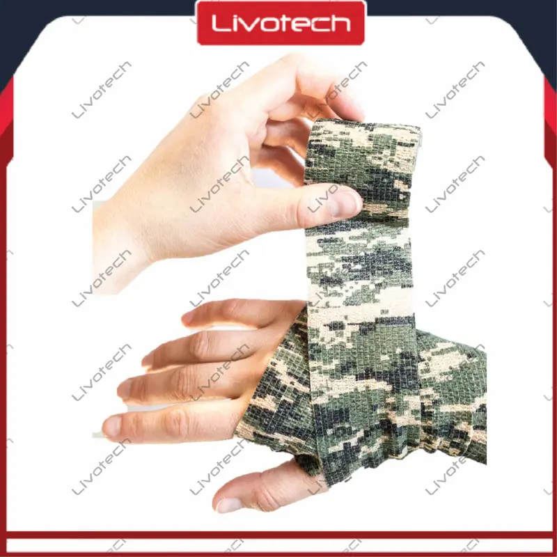 READY STOCK Finger Tape Camo 5cm x 4.5m Self Adhesive Bandage Wristape Camouflage 4