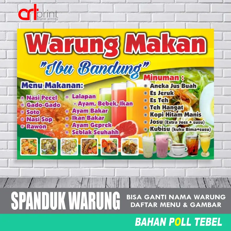 Cetak banner warung makan - Spanduk warkop | Gratis Desain 0