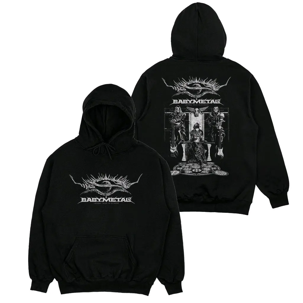 Sweater Hoodie Hitam Jumper Distro Baby Metal Bahan Fleece Cotton Tebal High Nyaman Tangan Panjang Pria Wanita Sablon Unisex basic lokal