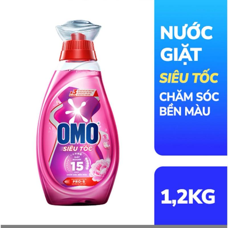 OMO Nước Giặt Siêu Tốc 1,2KG Chăm Sóc Bền Màu Pro-S 15 Ngày
