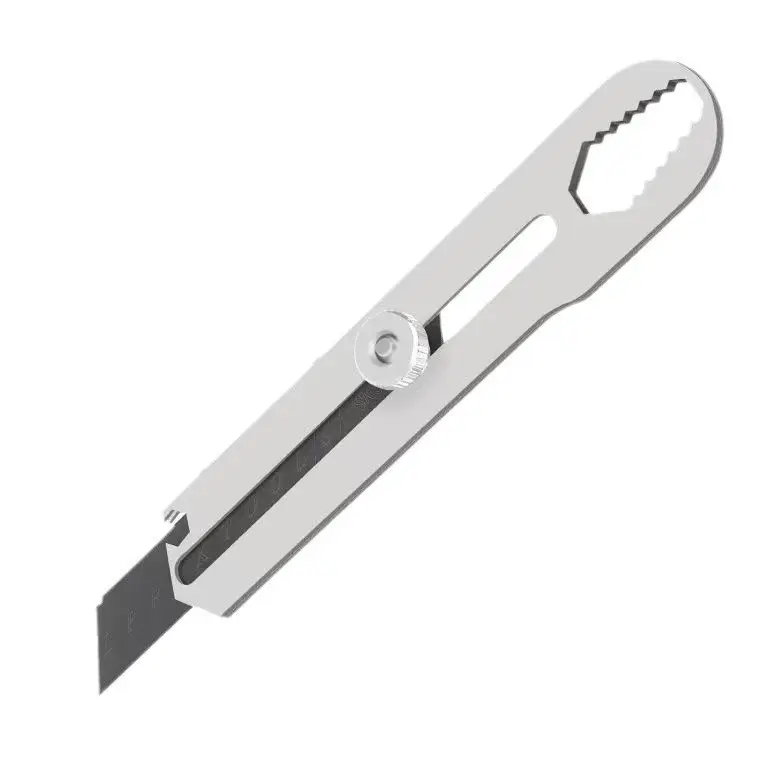 Pisau cutter stainless 9in1 kater tajam multifungsi pembuka tutup botol penggaris 2