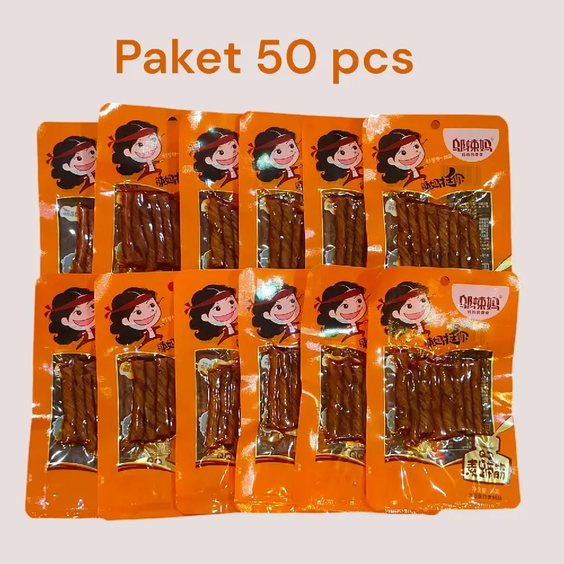 Paket 50 pcs Snack Latio Tendon mini spicy 0