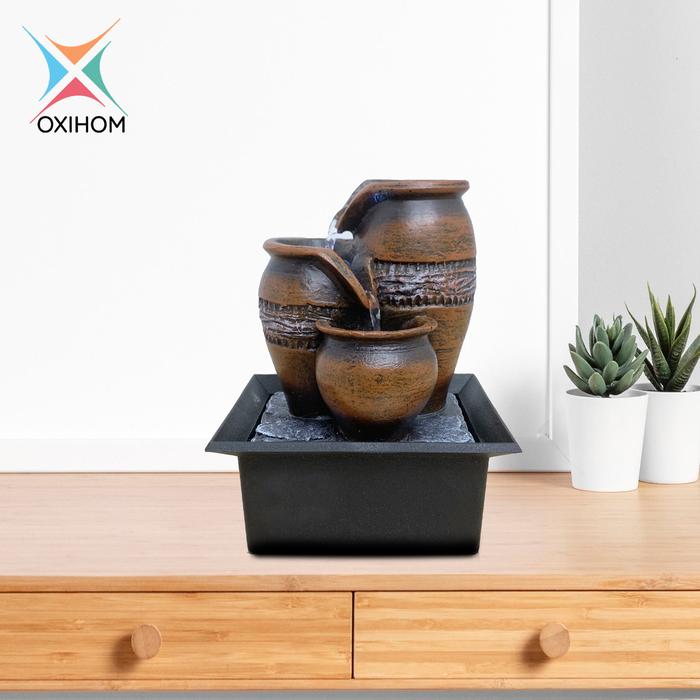 Gambar Oxihom W507 Air Mancur Abstrak Dalam Ruangan Dekorasi Rumah Unik dan Antik Air Mancur Feng Shui Alam Dekorasi Indoor dan Outdoor Motif Batu Alam Minimalis Seni Kerajinan Membuat Ruang Tamu yang Mewah Elegan Hangat dan Romantis dengan lampu LED - W507 3 Tingkat dari Oxihom Kota Depok Tokopedia