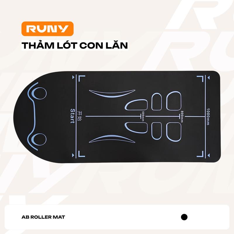 Gymi Thảm Lót Con Lăn Tập Bụng 150x60cm Chống Trượt 4mm - Gối Tập Gym Yoga…