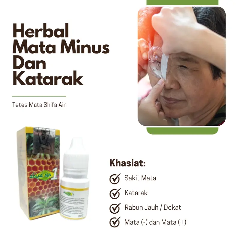 Tetes Mata Katarak Tanpa O.P 0b4t Mata Minus Dan Rabun Jarak Jauh Bpom Rabun Dekat Tetes Mata Buram SIlinder Glauk0m4 Mata Merah Perih Berair Berlemak Ptry9ium Ptri9ium Herbal Shifa Ain 1 Untuk Pria Wanita Original 0