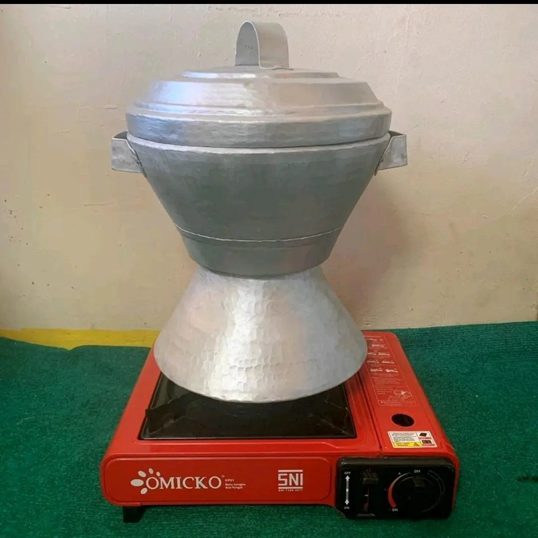 Dengkeng Dandang Aluminium 1 Liter untuk Nasi, Dapur, Anti Karat, Lebar 21cm, Tinggi 25cm - Kitchenware