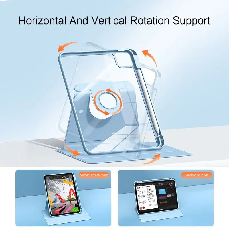 Casing Xiaomi Mi Pad 6 MiPad 6 Pro 11 Inch 2023 Case 360 Rotating Acrylic Crystal With Slot Pen Holder 4
