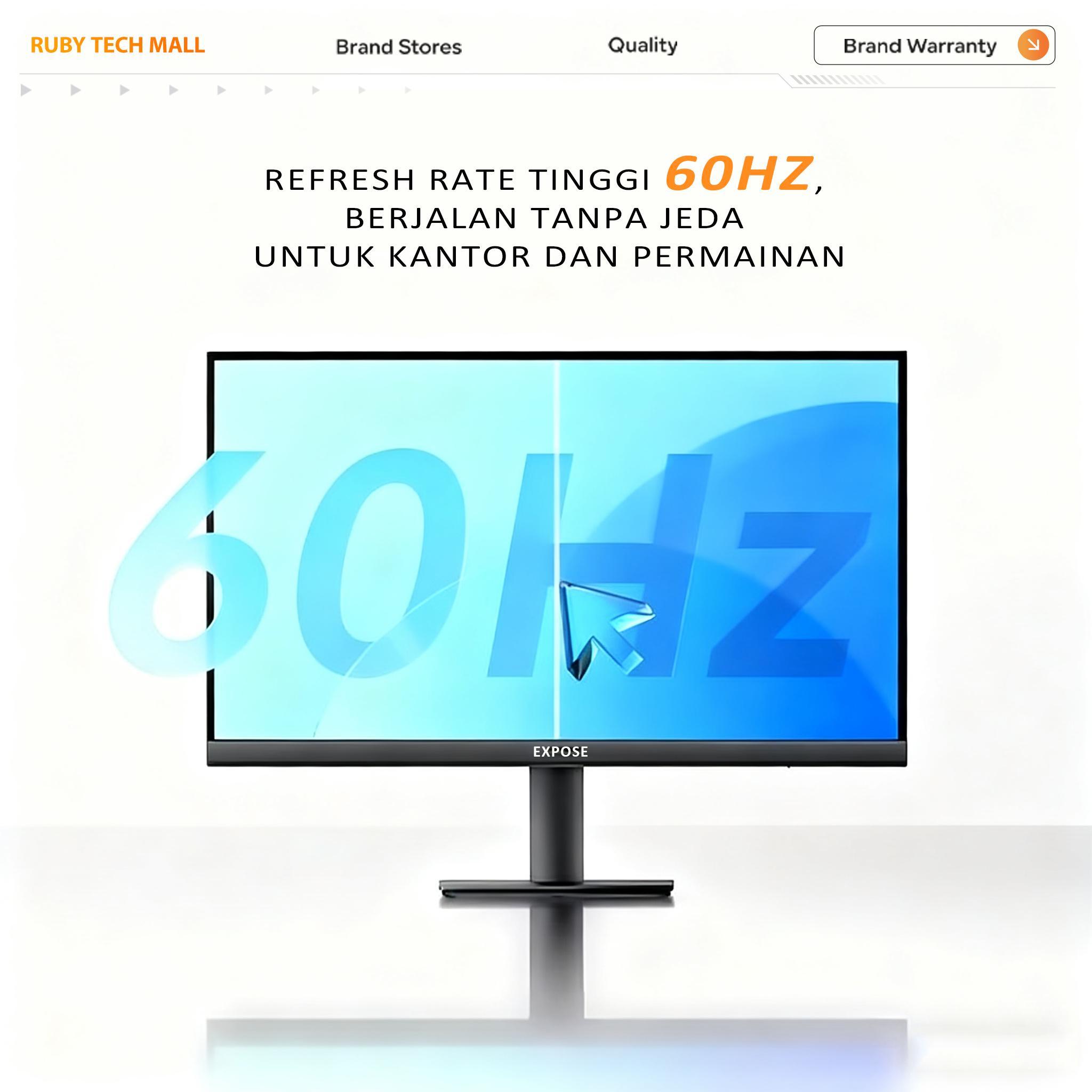 Expose Gaming/Office Monitor A19i 2026 Flat IPS FHD 1080P 60HZ Free HDMI+VGA Garansi 3 tahun Expose Gaming/Office Monitor A19i 2026 Flat IPS FHD 1080P 60HZ Free HDMI+VGA Garansi 3 tahun