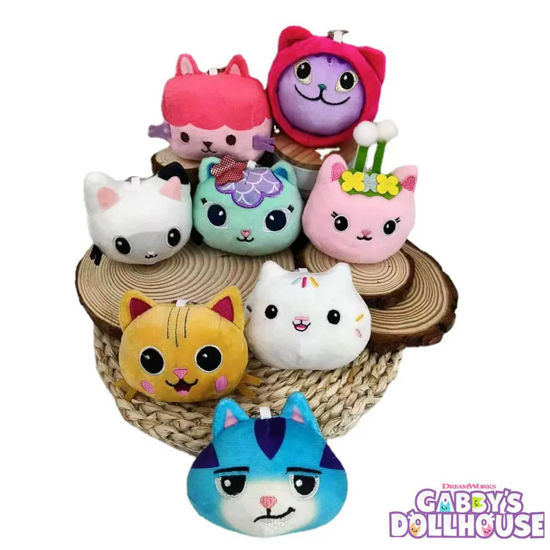 Gabby's Dollhouse Plush Pendant Super Soft Short Plush Stuffed Animal Cat Figurine