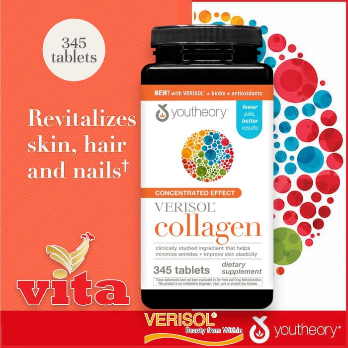 Gambar Youtheory Verisol Collagen Plus Biotin Antioxidants Supplement Kulit Rambut & Kuku 345 Tablet Formula Terkonsentrasi Nutrisi Kuat dari Tokovita1981 Kota Administrasi Jakarta Utara Tokopedia