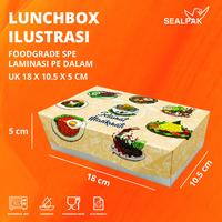 Gambar SEALPAK Lunchbox Kertas PE Dalam Tebal Food Grade | Motif Menu Ilustrasi | ISI 50 Pcs Pcs | Ukuran Large dari SEALPAK Kota Administrasi Jakarta Pusat 1 Tokopedia